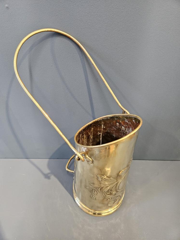 Art Nouveau Brass Coal Scuttle - Image 5
