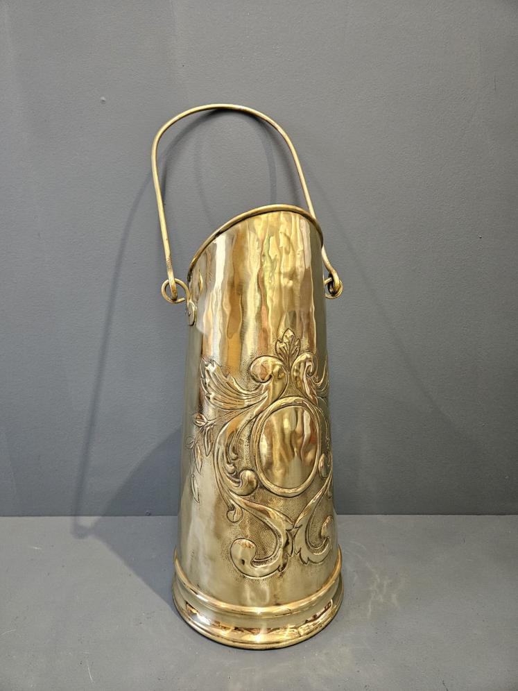 Art Nouveau Brass Coal Scuttle - Image 1