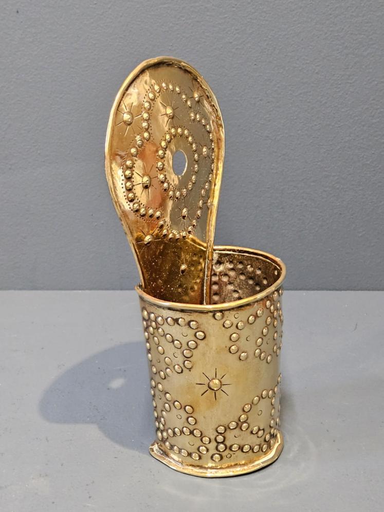 Arts and Crafts Brass Match Pocket - Image 3