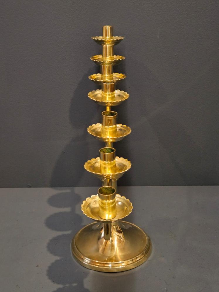 Late Victorian Brass Candleabra - Image 5