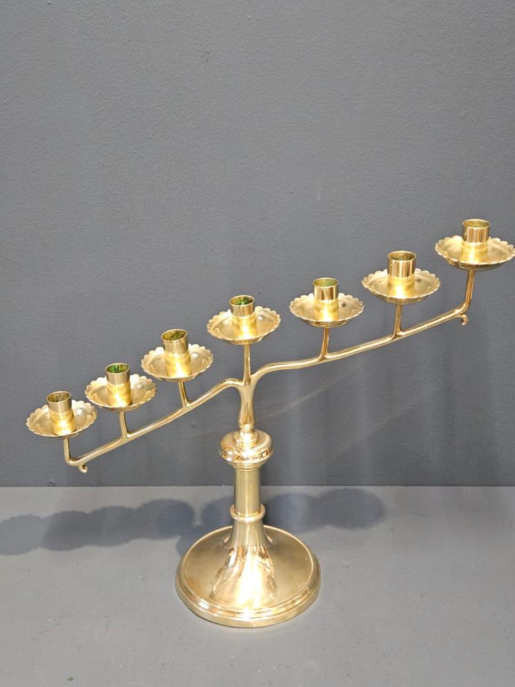 Late Victorian Brass Candleabra - Image 2