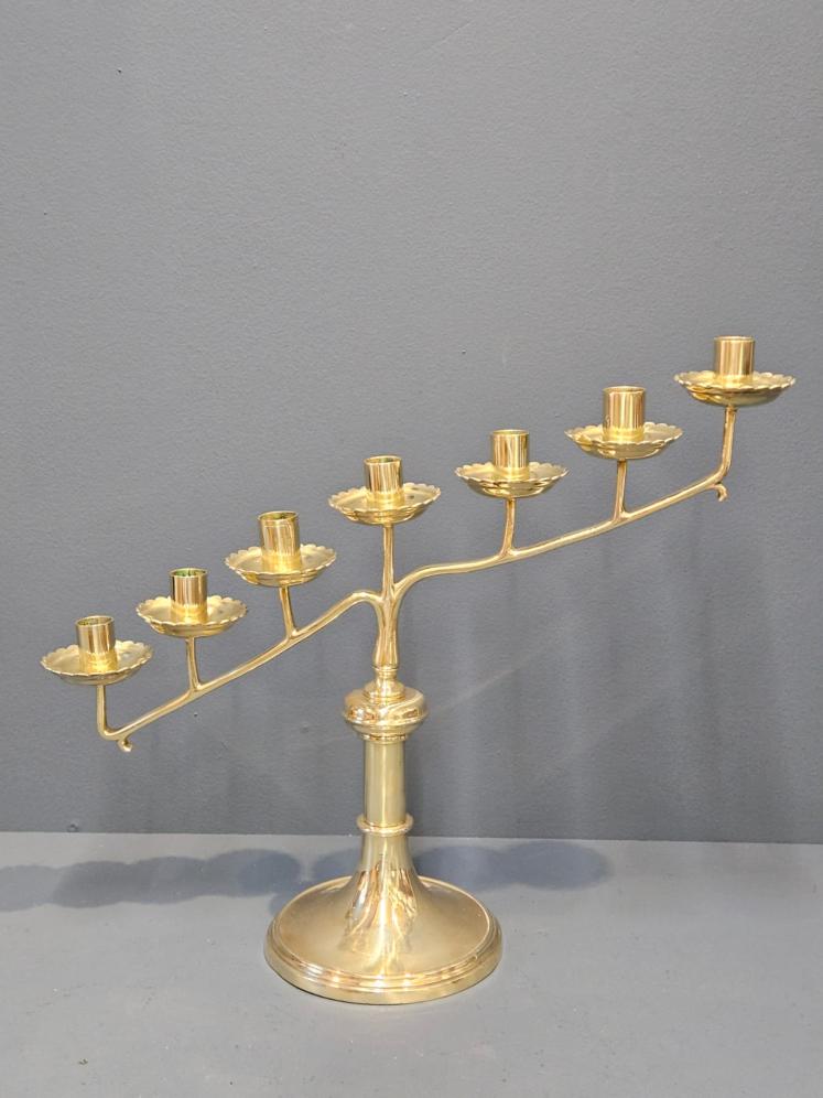 Late Victorian Brass Candleabra - Image 1