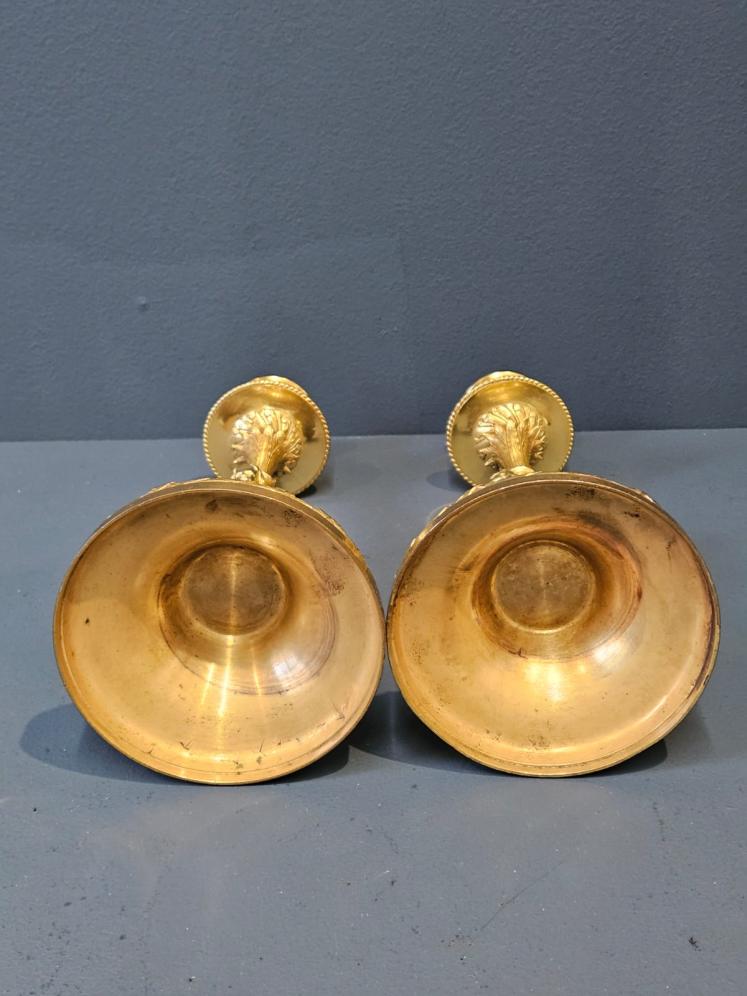 Superb Pair Of Victorian Gilt Bronze Cherub Candlesticks - Image 8