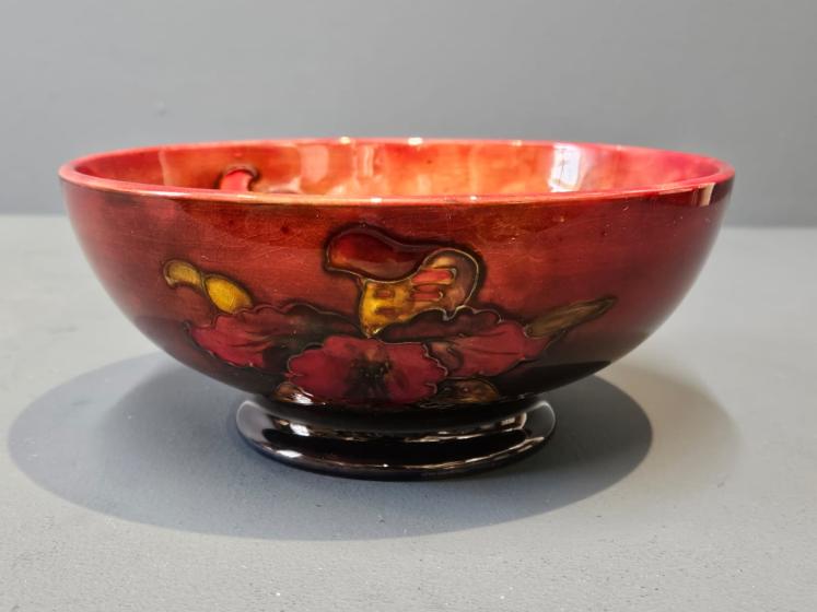 Moorcroft Slipper Orchid Flambe Glazed Bowl - Image 2