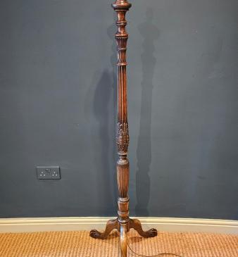 Edwardian Mahogany Lamp Standard