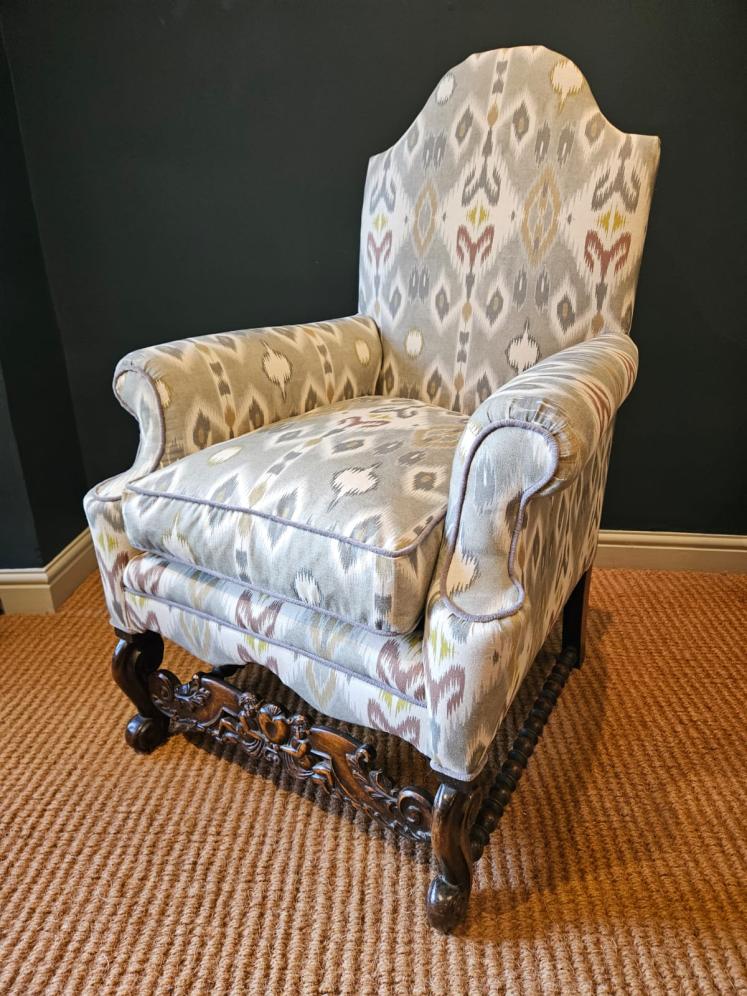 Pair of Victorian Upholstered Arm Chairs - Image 8