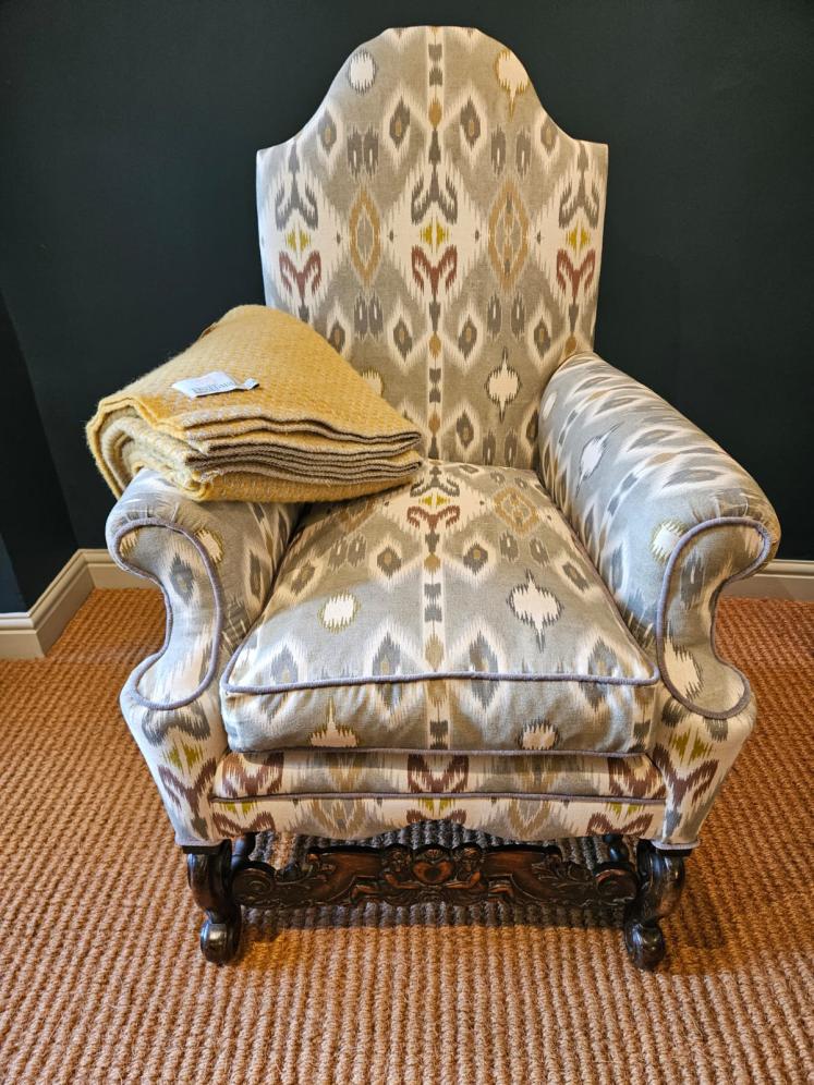 Pair of Victorian Upholstered Arm Chairs - Image 3