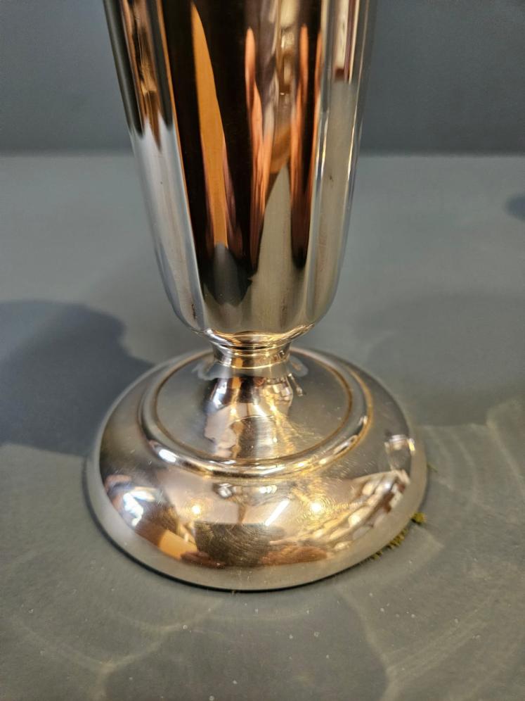 Pair of Silver Trumpet Vases - Image 7