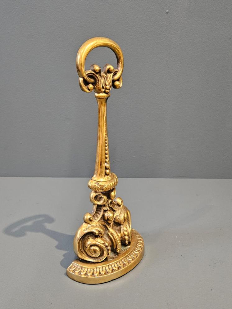 Victorian Cast Brass Door Stop  - Image 5