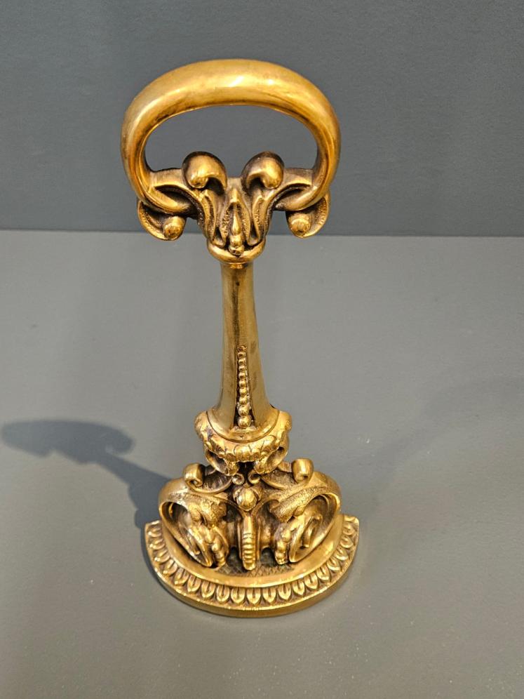Victorian Cast Brass Door Stop  - Image 3