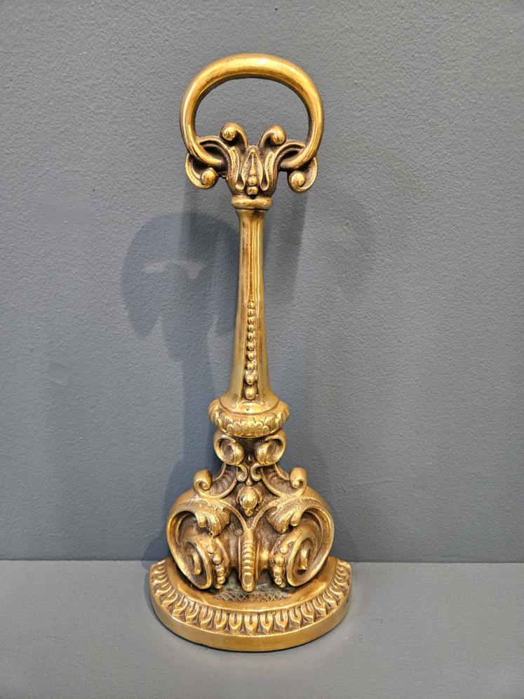 Victorian Cast Brass Door Stop  - Image 1