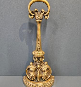 Victorian Cast Brass Door Stop  - Image