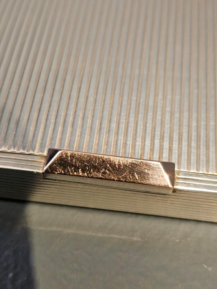 Superb Dunhill Cast Silver Compact - Image 5
