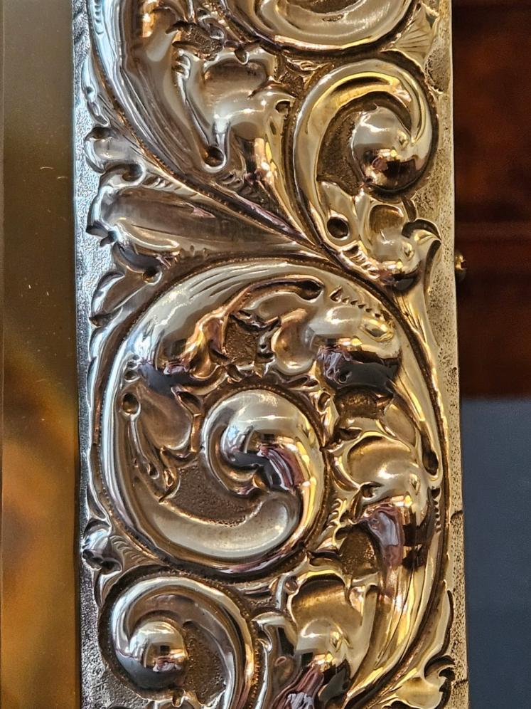 Large Victorian Silver Framed Mirror - Image 8