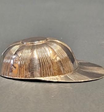 George III Silver Jockey Cap Caddy Spoon  - Image