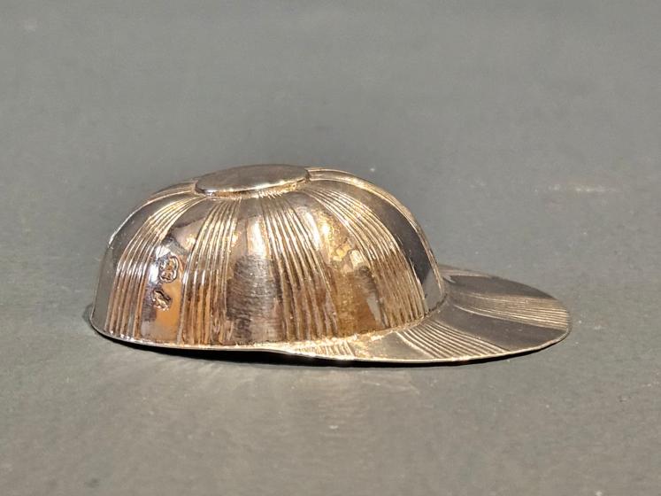 George III Silver Jockey Cap Caddy Spoon  - Image 1