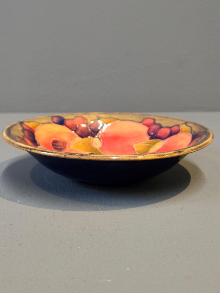 Moorcroft Pomegranate on Ochre Clay Shallow Bowl  - Image 5