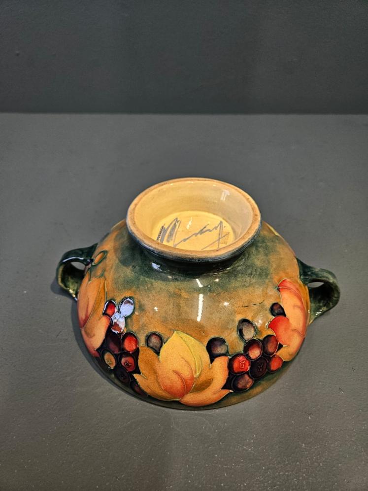 Moorcroft Leaf and Berries Flambe Twin Handle Bowl - Image 5