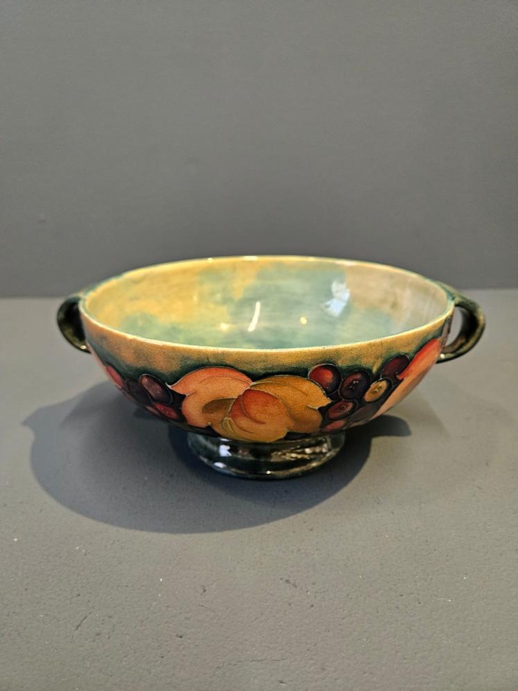 Moorcroft Leaf and Berries Flambe Twin Handle Bowl - Image 1
