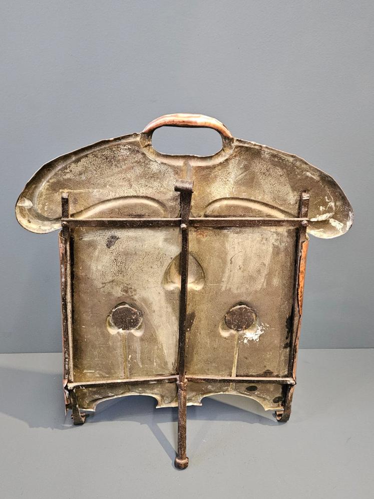 Outstanding Glasgow School Art Nouveau Fire Screen with Porcelain Inserts - Image 8