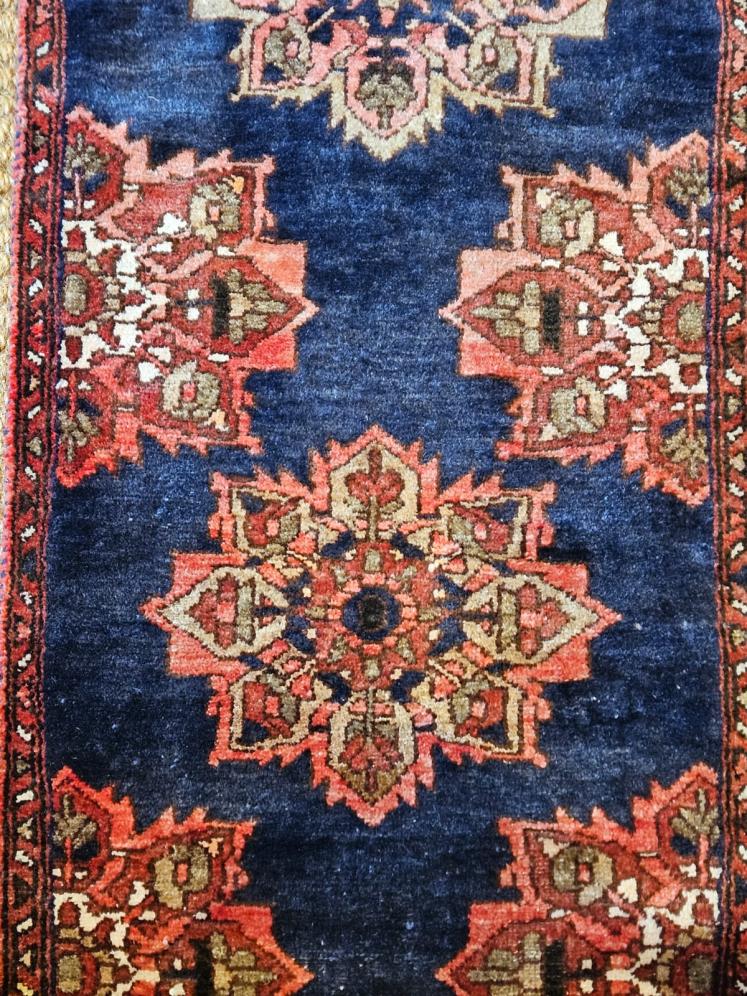 Persian 9' Navy Blue Runner Rug - Image 2