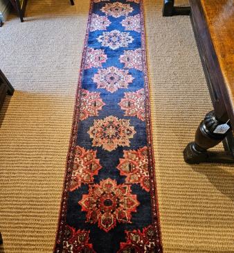 Persian 9' Navy Blue Runner Rug - Image