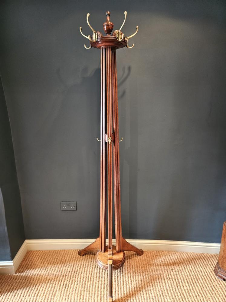 Edwardian Walnut Hall Stand by Schoolbred - Image 1