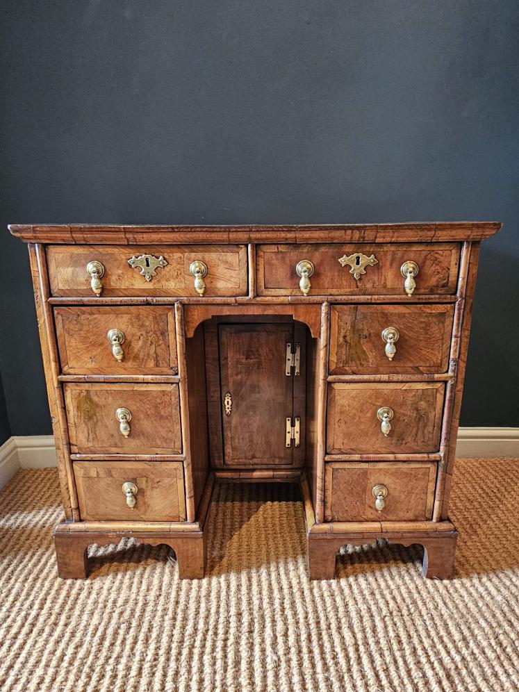 George I Walnut Kneehole Desk  - Image 3