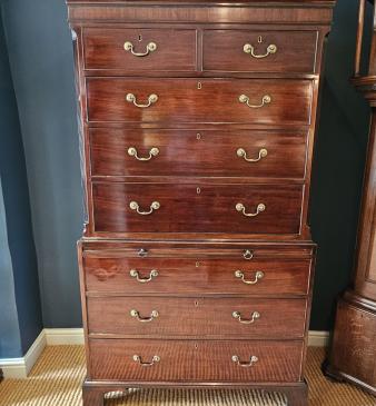 George III Mahogany Chest on Chest  - Image