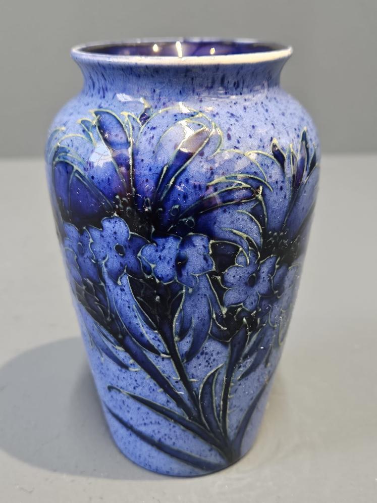 Moorcroft Cornflower on Blue Vase - Image 7