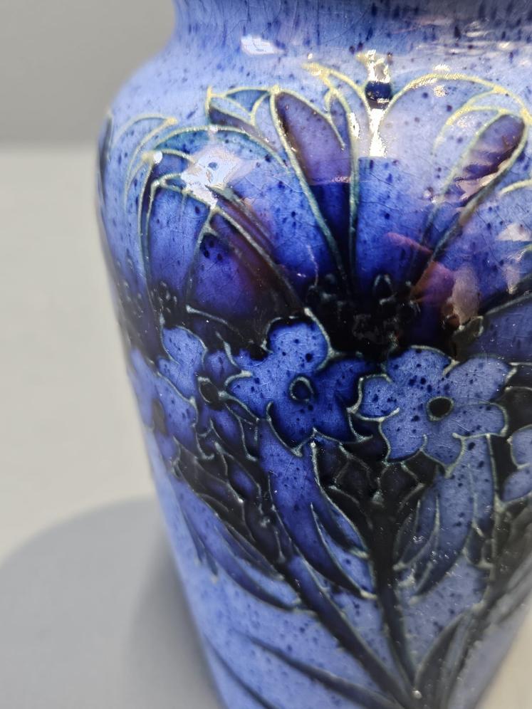 Moorcroft Cornflower on Blue Vase - Image 5