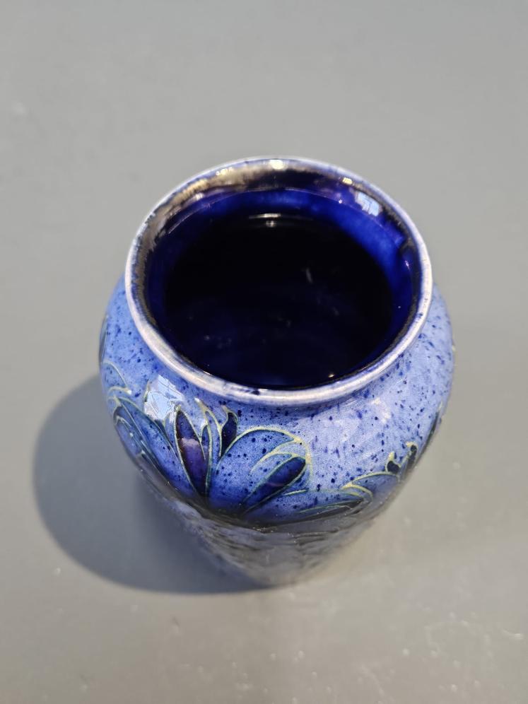 Moorcroft Cornflower on Blue Vase - Image 4