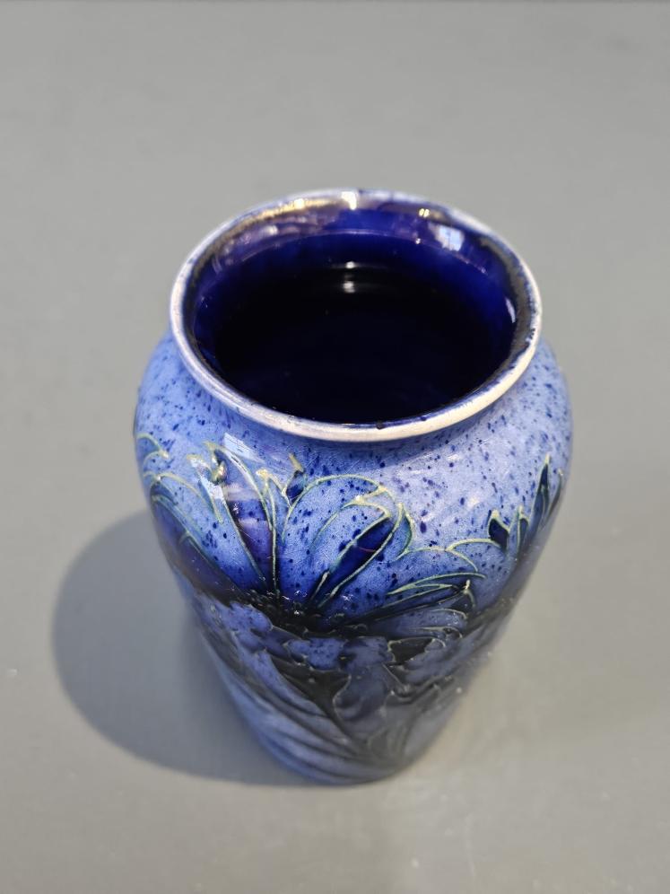 Moorcroft Cornflower on Blue Vase - Image 3