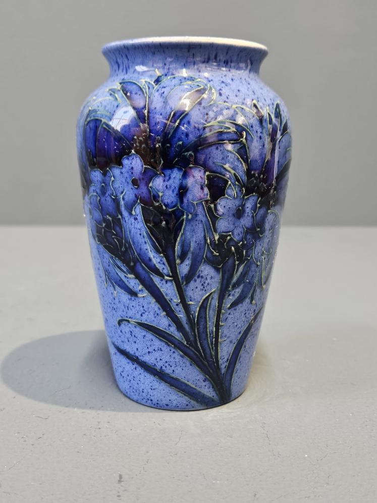 Moorcroft Cornflower on Blue Vase - Image 2