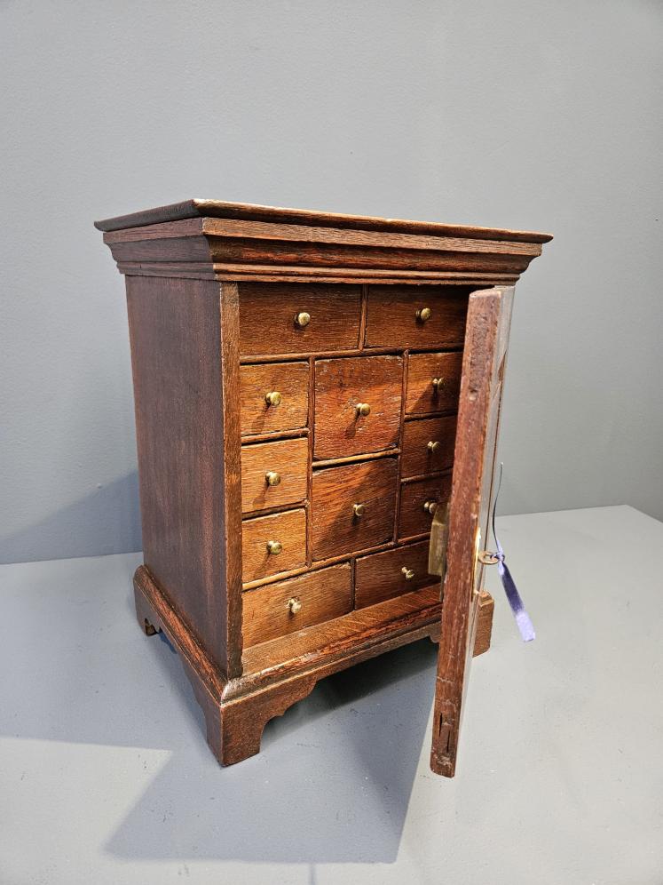 George II Oak Spice Cupboard  - Image 5