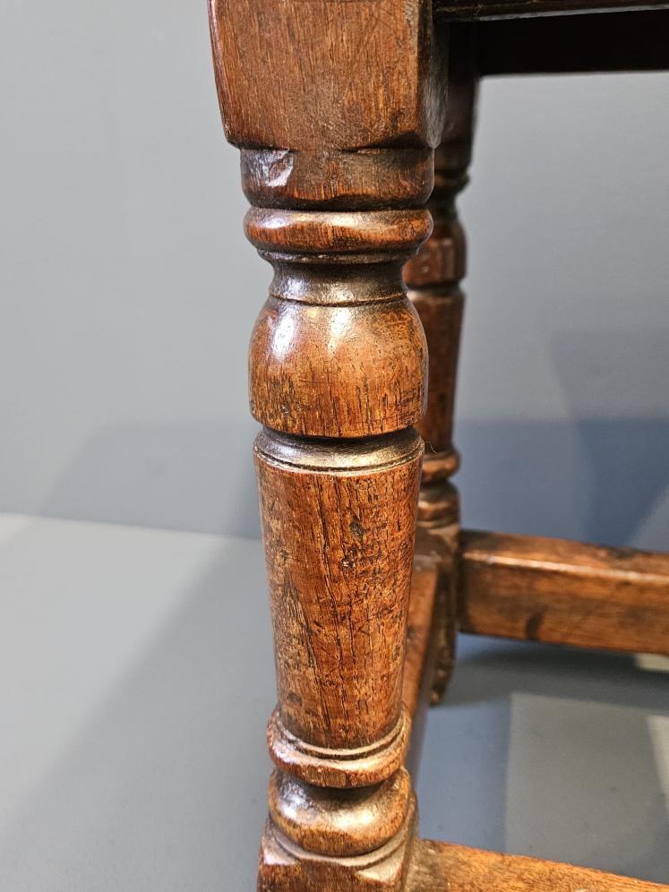 George III Oak Joint Stool - Image 7