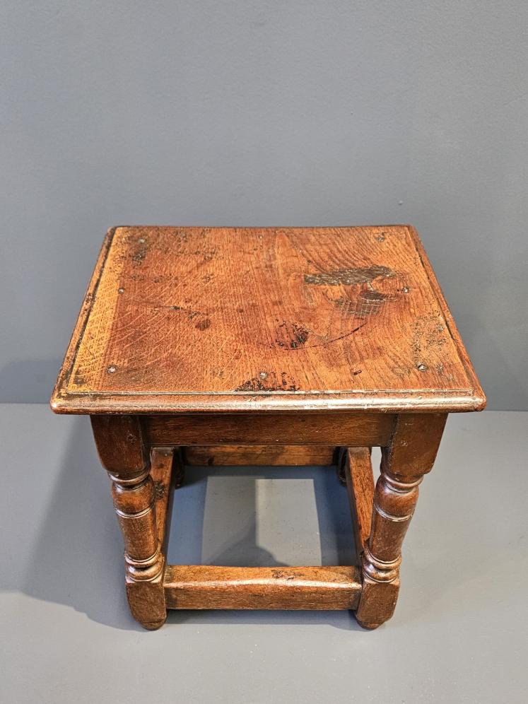 George III Oak Joint Stool - Image 4