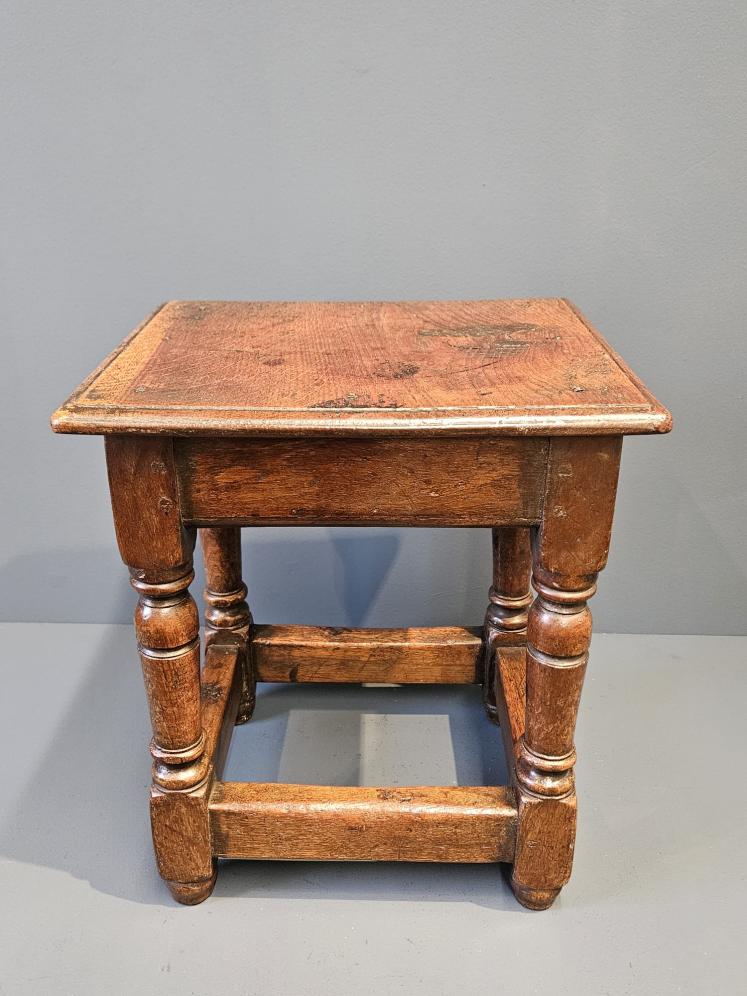 George III Oak Joint Stool - Image 1