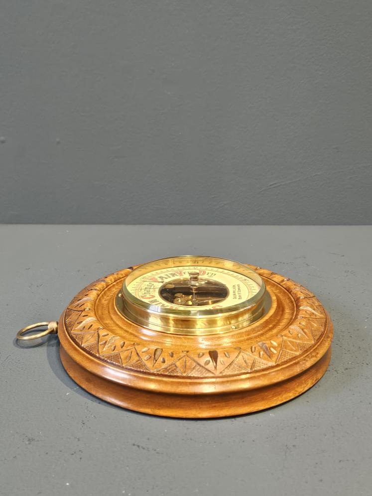 Edwardian Walnut Cased Aneroid Barometer by Wilson, Bury St Edmonds - Image 5
