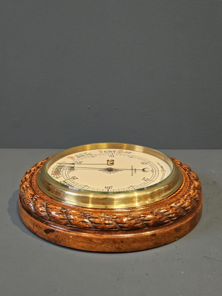 Superb Mappin & Webb Oak Cased Barometer - Image 6