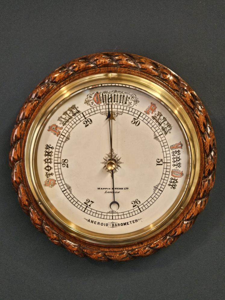 Superb Mappin & Webb Oak Cased Barometer - Image 1