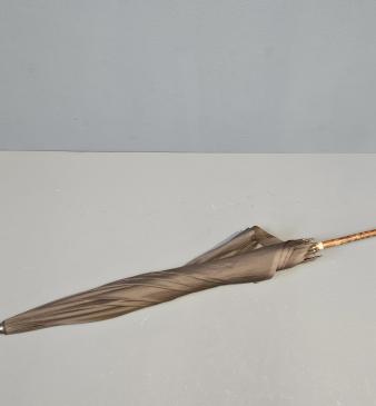 Edwardian Silver Ducks Head Handle Umbrella  - Image