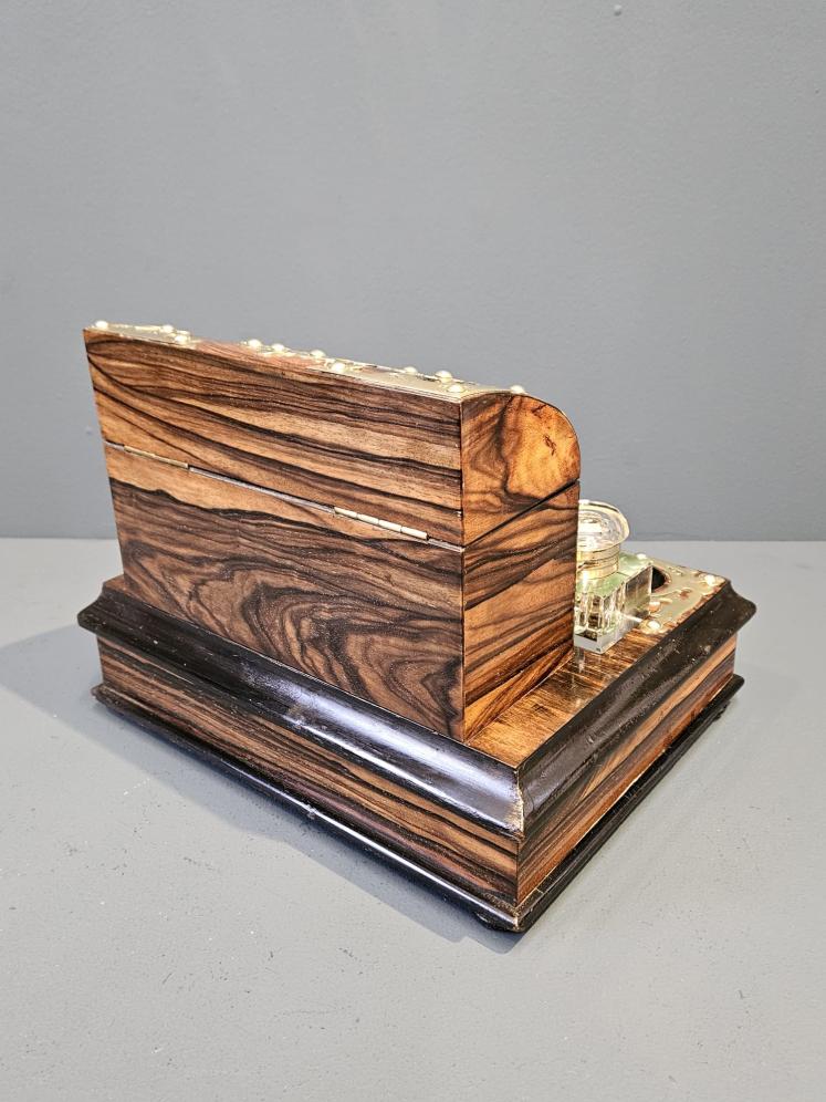 Victorian Coromandel Stationary and Ink Stand - Image 4