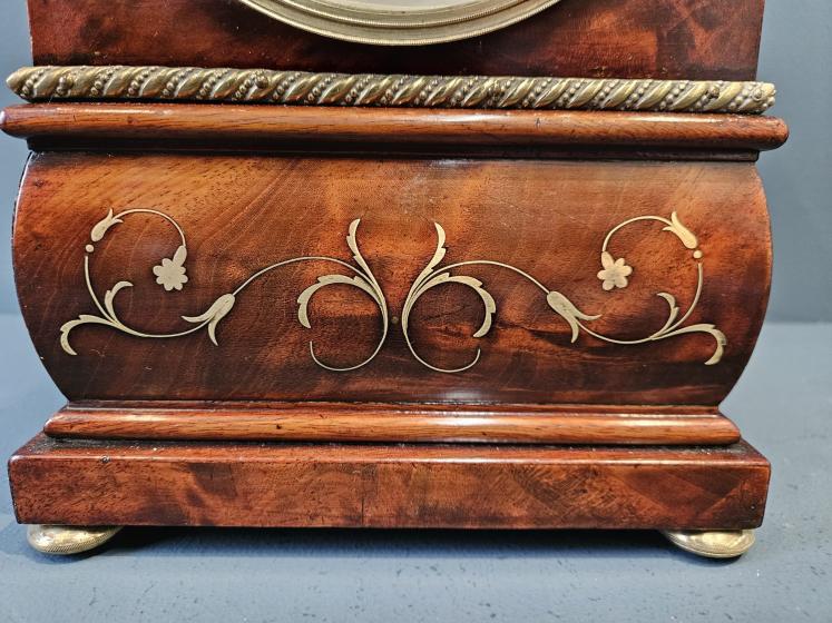 Small Proportion Regency Mahogany Bracket Clock - Image 8