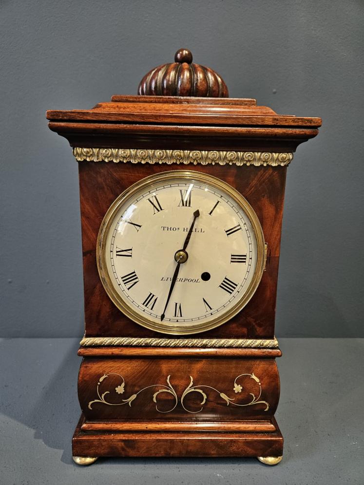 Small Proportion Regency Mahogany Bracket Clock - Image 2