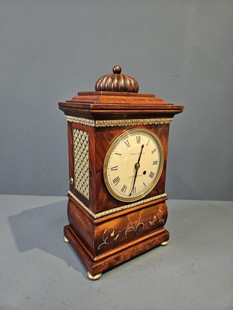 Small Proportion Regency Mahogany Bracket Clock - Image 1