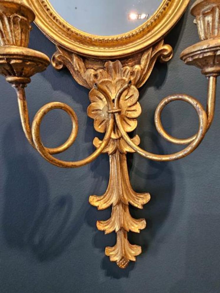 Pair of Mirror Back Wall Sconces  - Image 5
