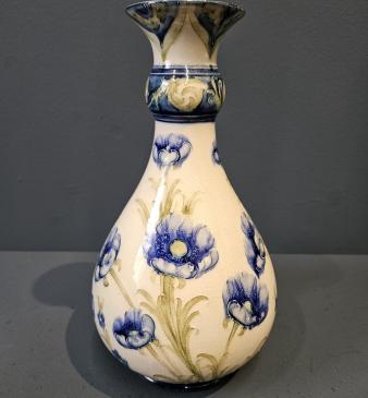 Large McIntyre Moorcroft Blue Poppies Vase - Image