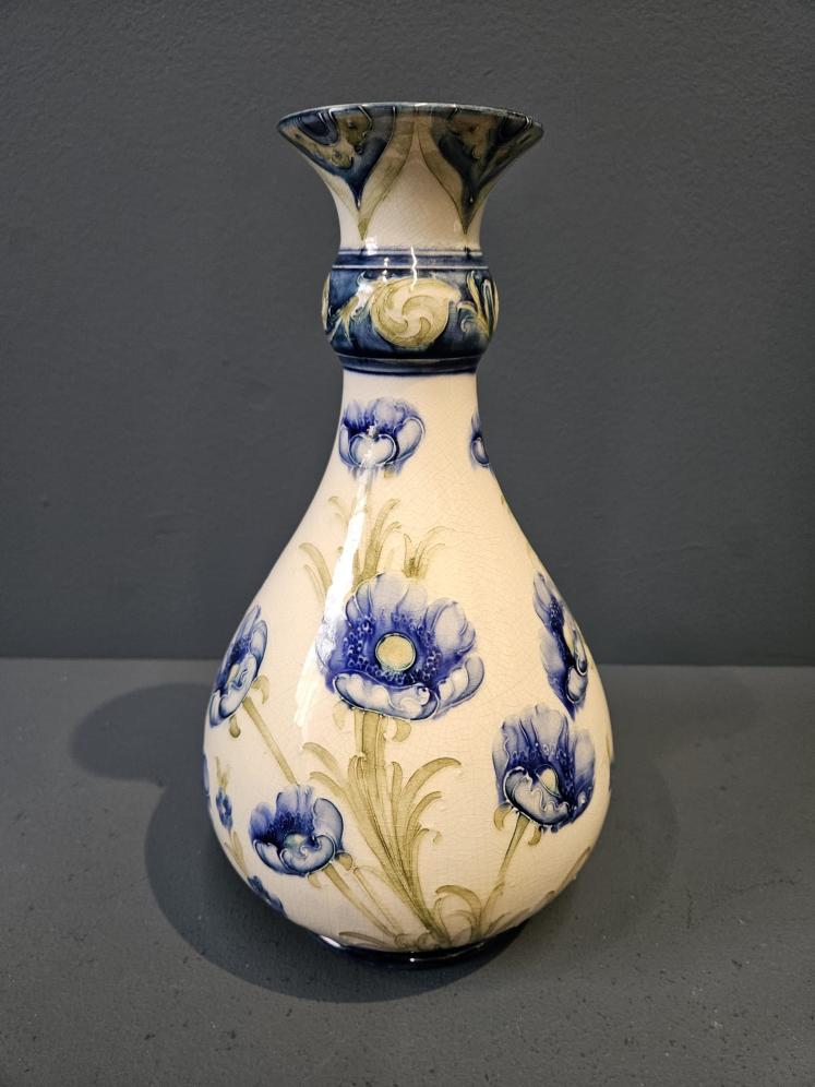 Large McIntyre Moorcroft Blue Poppies Vase - Image 1