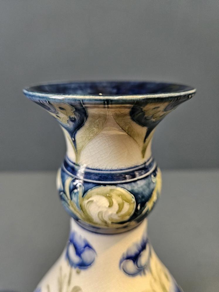 Large McIntyre Moorcroft Blue Poppies Vase - Image 5
